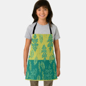 Groen & geel Bladontwerp Schort (Insitu)