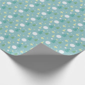 Groen Geel Blauw Kerstbomen Cadeaupapier (Hoek)