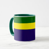 Groen Geel Blauw Kleur Block Style Design Mok (Voorkant links)