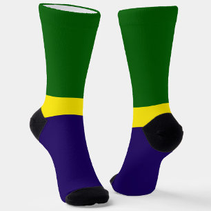 Groen Geel Blauw Kleur Block Style Design Sokken