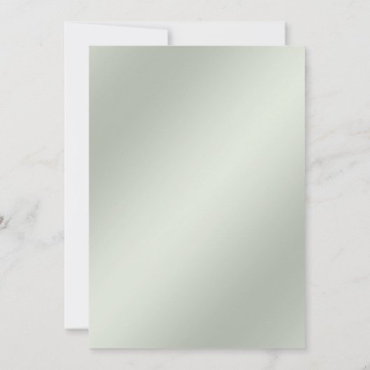 Groen Geel Bloemen Bruiloft Uitnodiging (Achterkant)