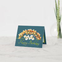 Groen Geel Boeket Orchideeën Lelies Gelukkige Verj
