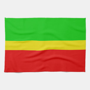 Groen, geel en rood. theedoek