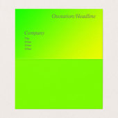 groen geel gradiënt visitekaartje (Binnenkant ongevouwen)