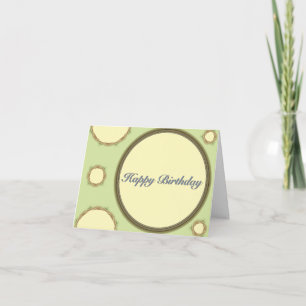 Groen Geel Happy Birthday Kaart