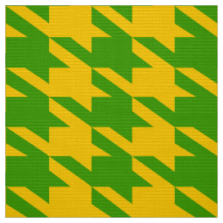 Groen & geel Houndstooth naadloos patroon Stof