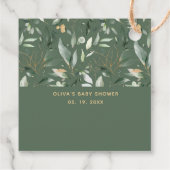 Groen Geel Loof Eucalyptus Bedankt Bedankjes Labels (Achterkant)