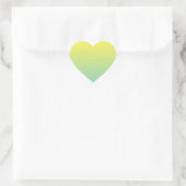 Groen & Geel Ombre Hart Sticker (Tas)