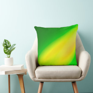 Groen Geel ombre maanlicht Dubbele Streep Kussen