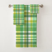 Groen geel ontwerp bad handdoek (Insitu)