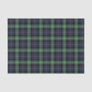 Groen Geel Paarse Zwarte Schotse Tartan Plaid Tissuepapier