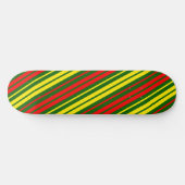Groen Geel Rood Verticaal Strepen Design Skateboard (Horizontaal)