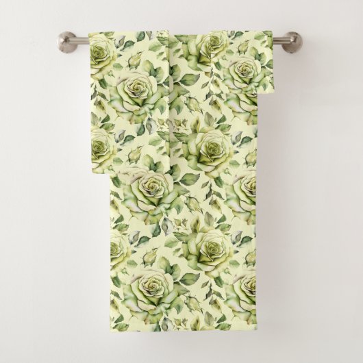 Groen Geel Rose Olive Chartreuse Limoen Bad Handdoek (Insitu)