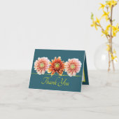 Groen Geel Sinaasappel Dahlia Chic Boeket Bedankt Kaart (Gele Bloem)