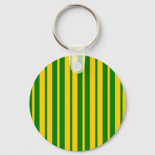 Groen Geel Stijlvolle Strepen Patroon Ontwerp Sleutelhanger