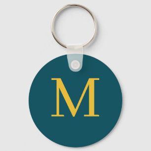 Groen Geel trending monogram Sleutelhanger
