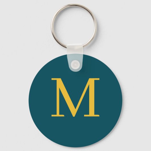 Groen Geel trending monogram Sleutelhanger (Achterkant)