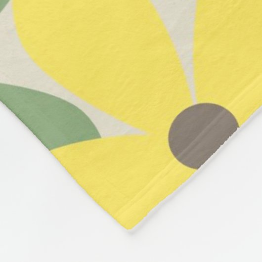 Groen Geel Tropische Bloemen Botanische Zomer Fleece Deken (Hoek)