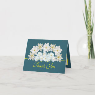 Groen Geel Wit Bloemboeket Dank u Kaart