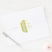 Groen Geel Wit Shasta Daisy Bruiloft Sticker (Envelop)