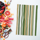 Groen Geel Wit Strepen Theedoek