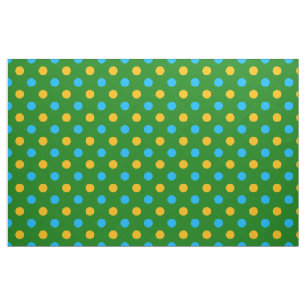 Groen Geel Zwart Stippen Design Stof
