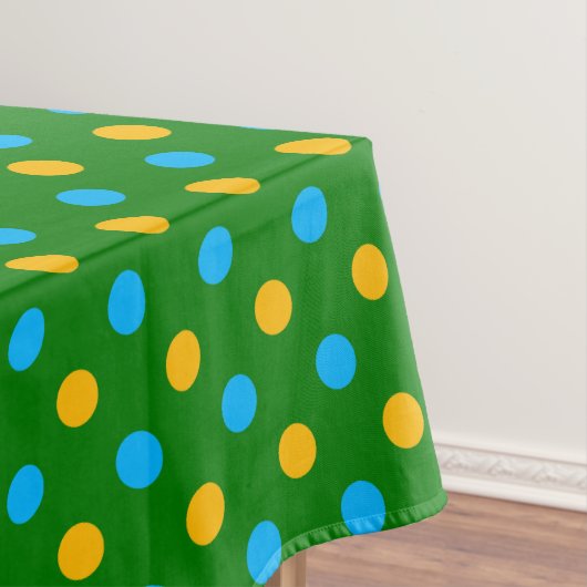 Groen Geel Zwart Stippen Design Tafelkleed (Voorbeeld)