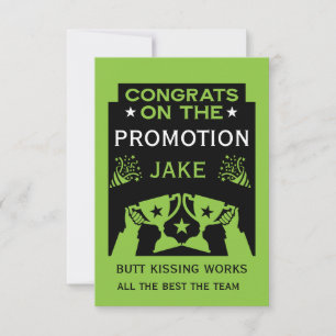 Groen gefeliciteerd met de promotie kaart