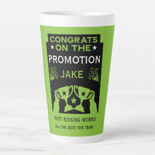 Groen gefeliciteerd met de promotie latte mok