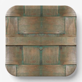 Groen geglazuurd papieren bordje