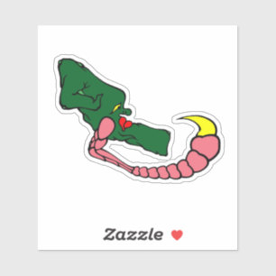 Groen geklauwde monster sticker