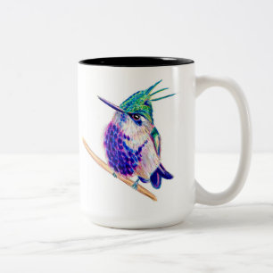 Groen gekroond Plover Paarse kolibrie Mok