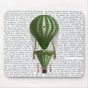 Groen gelaagde warmluchtballon muismat