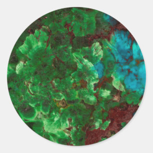 Groen gelapte Shattuckiet Ronde Sticker