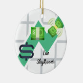 Groen geld | Financieel Keramisch Ornament (Rechts)