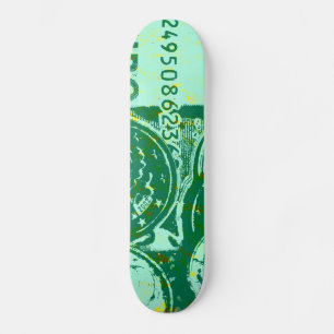 Groen geld skateboard