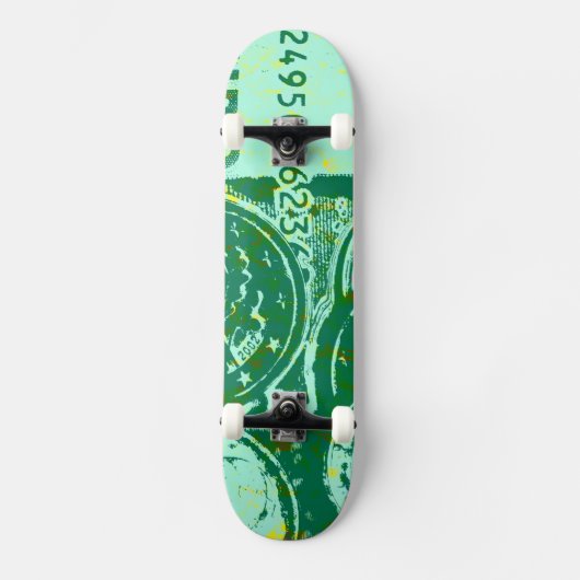 Groen geld skateboard (Voorkant)
