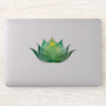 Groen gele Lotus Flower Art elegant Unieke Yoga