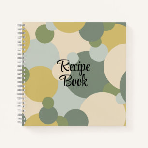 Groen-gele moleculen receptenboek notitieboek