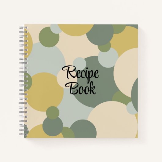 Groen-gele moleculen receptenboek notitieboek (Voorkant)