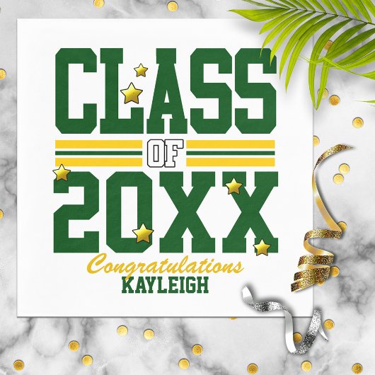 Groen|Gele studeerklasse Jaar Servet