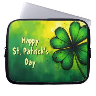 Groen, Geluk & Vreugde - Gelukkig St. Patrick's Da Laptop Sleeve