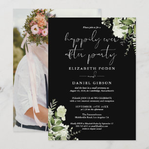 Groen Gelukkig Elopement Huwelijksfoto Kaart