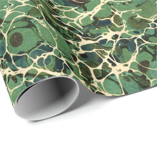 Groen gemarmerd papier (Rol Hoek)