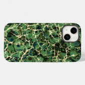 Groen  gemarmerd papier Case-Mate iPhone case (Achterkant (horizontaal))