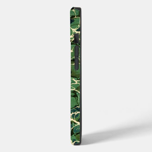 Groen  gemarmerd papier Case-Mate iPhone case (Achterkant / Links)