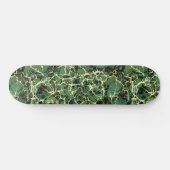 Groen gemarmerd papier  skateboard (Horizontaal)