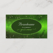 Groen gemarmerd patrooncutter glitter stars stijlv visitekaartje (Voorkant)