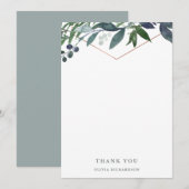 Groen Geo | Roségoud Bedankkaart (Voorkant / Achterkant)