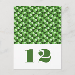 Groen geometrisch driehoekslijstBriefkaart Briefkaart
